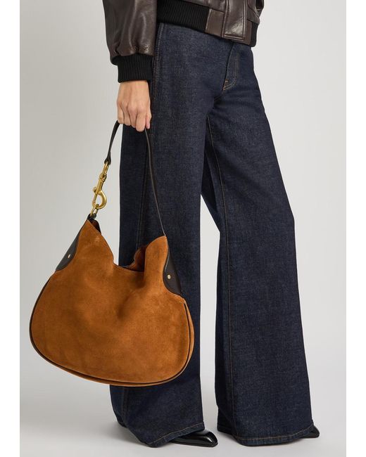 Mulberry Brown Hackney Suede Shoulder Bag