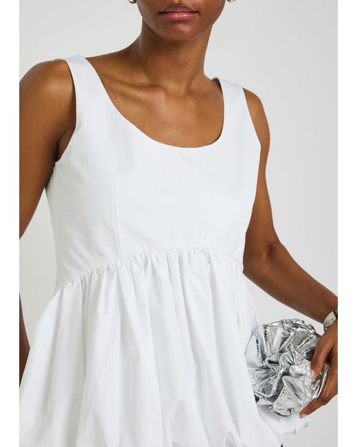 Rohe White Peplum-Hem Cotton-Poplin Top