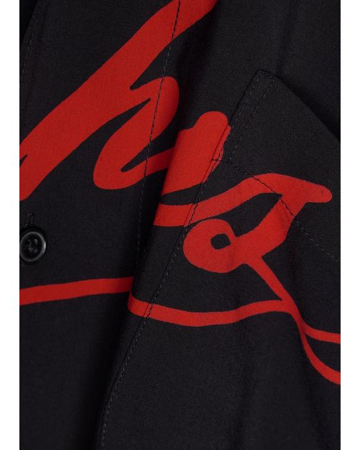 Vivienne Westwood Black Open 24Hr Bowling Printed Woven Shirt for men