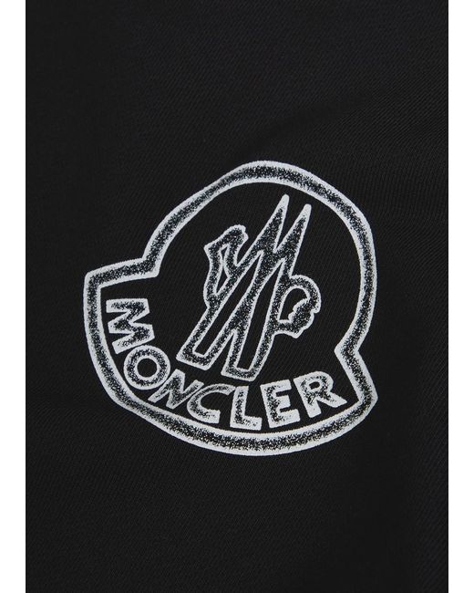 Moncler Black New Badge Logo-Print Cotton Sweatshirt for men