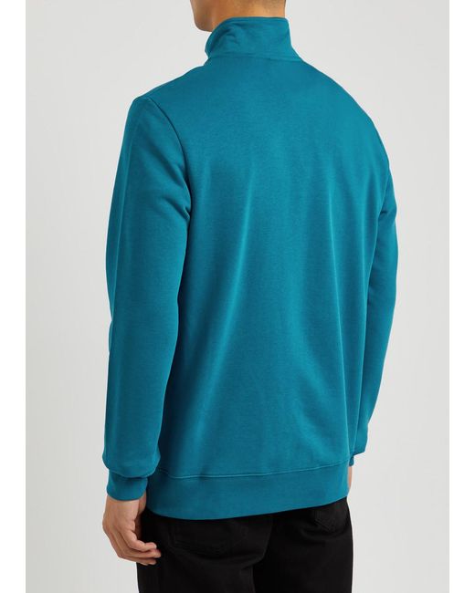 PS by Paul Smith Blue Half-zip Cotton Sweatshirt for men
