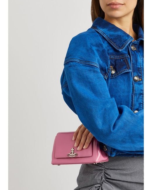 Vivienne Westwood Pink Hazel Small Patent Leather Shoulder Bag