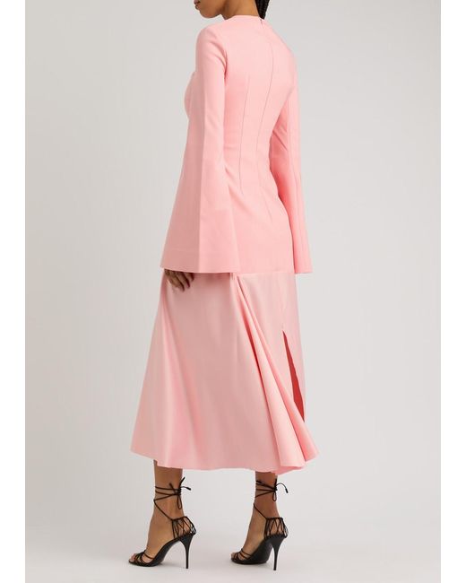 off the shoulder midi dress formal English Factory Women's Textured Midi Dress