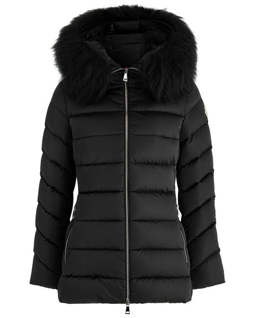 Moncler Black Cupidone Hooded Belted Shell Jacket