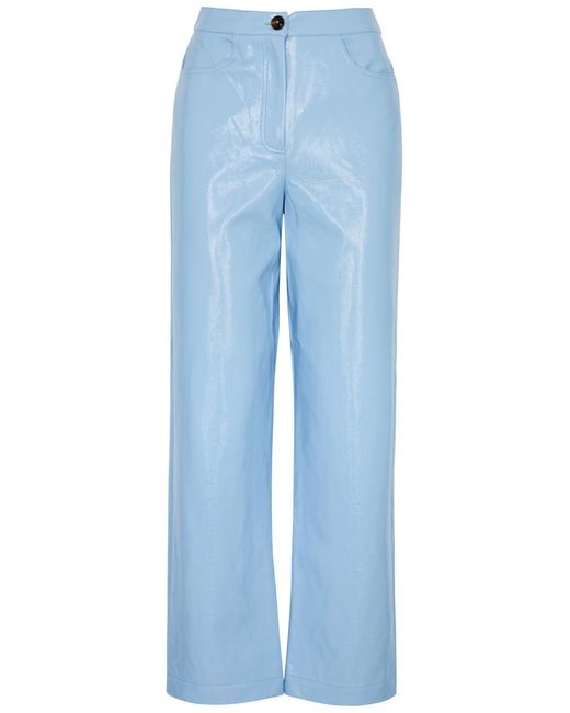Kitri Blue Janice Vinyl Trousers
