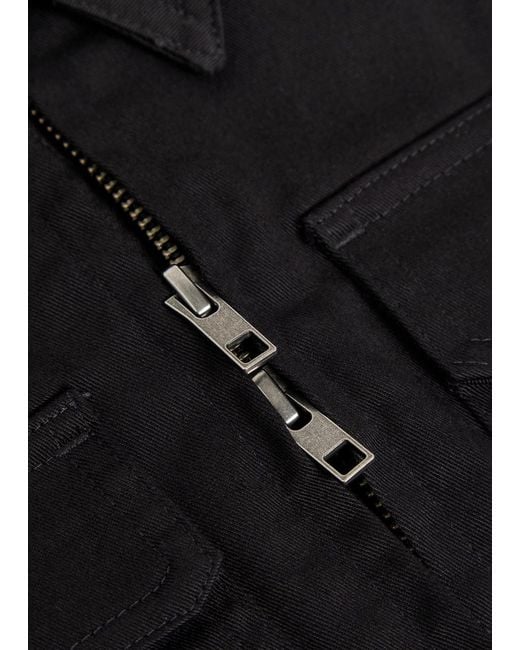 Vince Black Stretch-Cotton Cropped Jacket