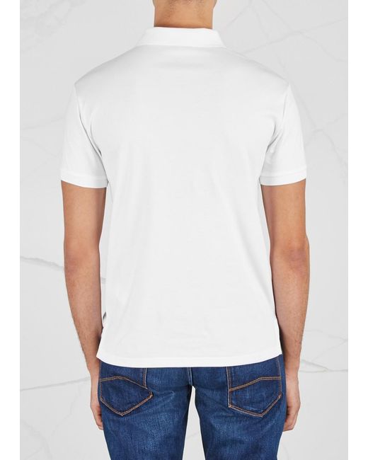 Polo Ralph Lauren White Slim Pima Cotton Polo Shirt, Shirt, Split Side for men