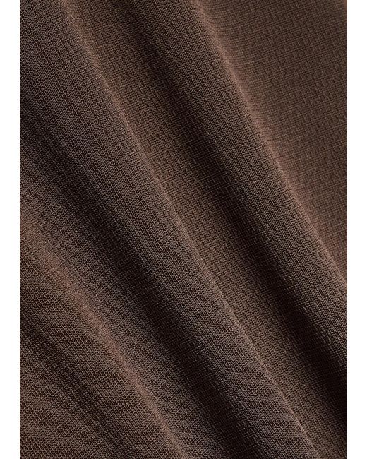 Raith Brown Privida Knit Polo Shirt for men