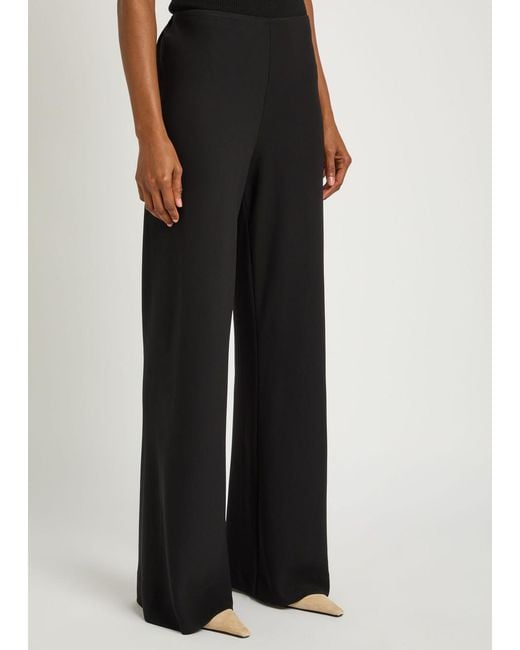 Staud Black Stroll Crepe Trousers