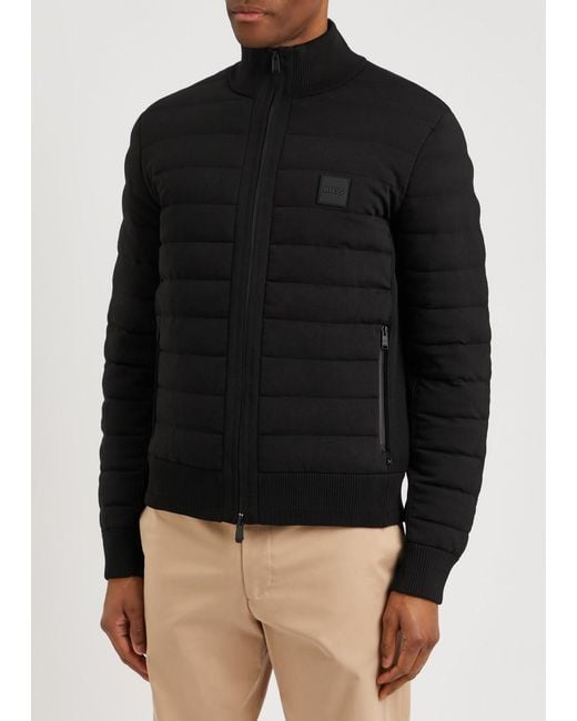 Boss Black Paranolo Quilted Knitted Jacket for men