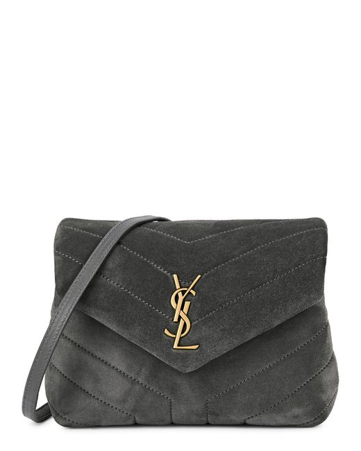 Saint Laurent Black Loulou Toy Quilted Suede Cross-body Bag