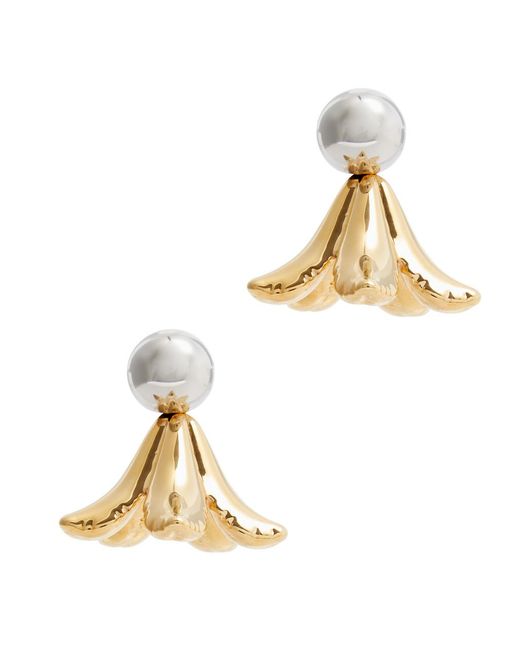 Marni Metallic Orchid Two-tone Drop Earrings