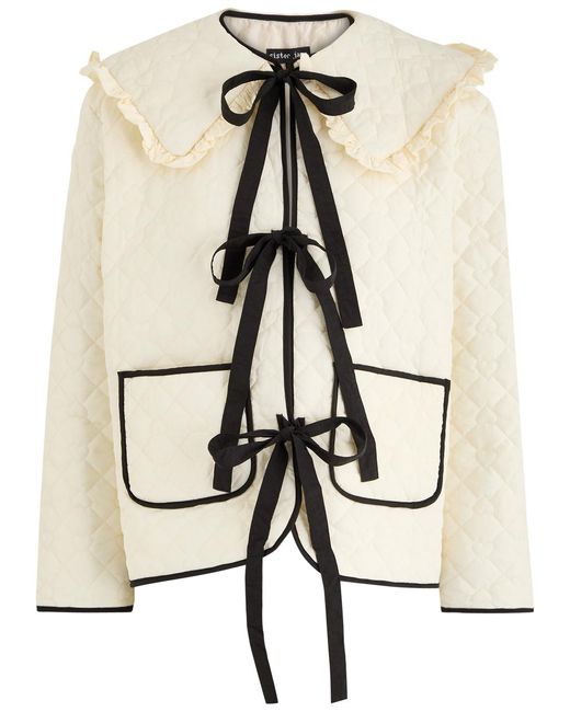Sister Jane Natural Swallow Quilted Shell Jacket
