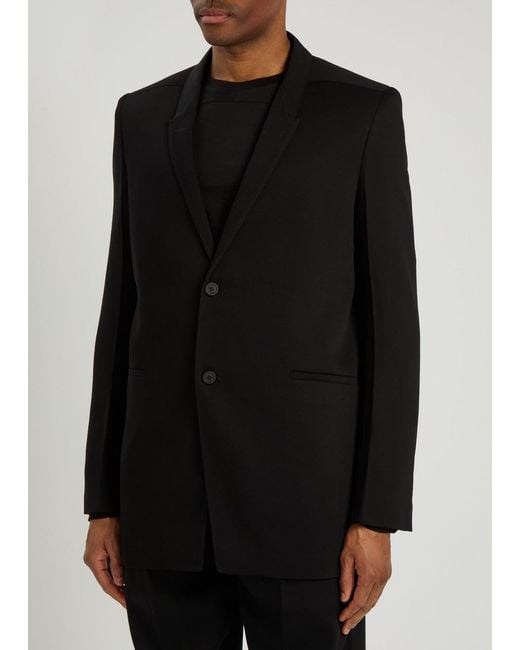 Rick Owens Black Concordian Wool Blazer for men