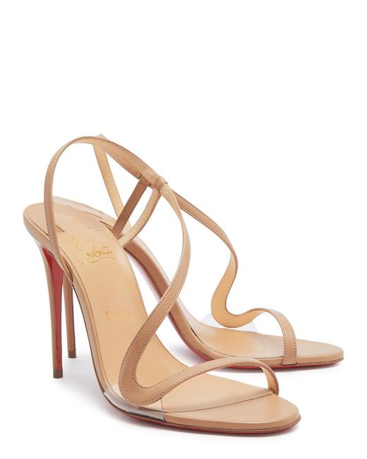 Christian Louboutin White Rosalie 100 Leather Sandals