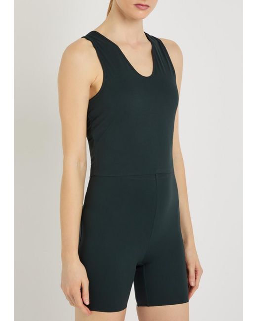 Spense Green Cosmic Form Cropped Tank Top
