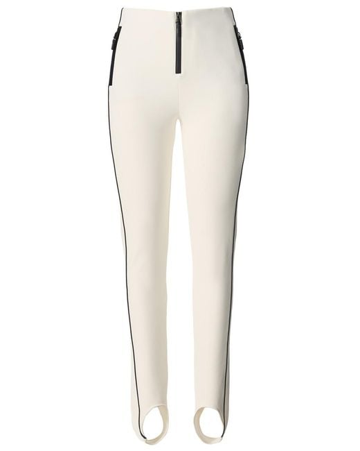 Mackage White Zavi Bonded Fleece Stirrup Ski Trousers