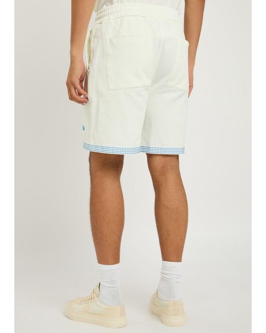 Drole de Monsieur White Le Short Piqué Cotton Short for men