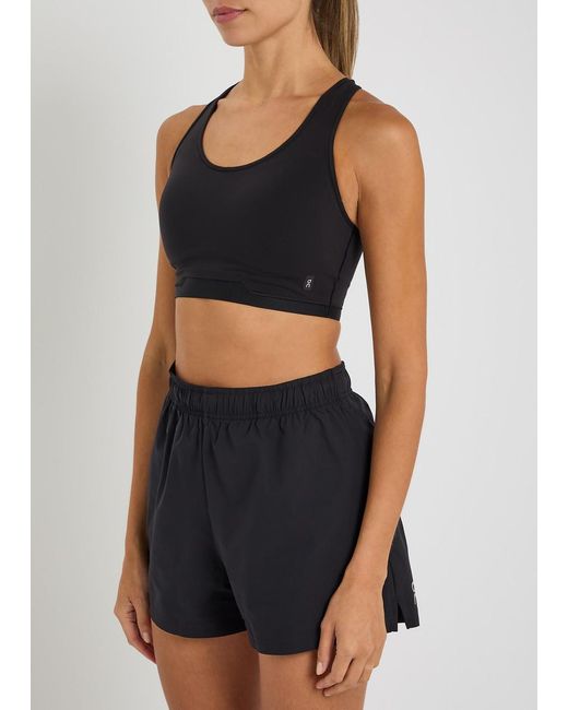 On Shoes Black Train Stretch-Nyl Bra Top