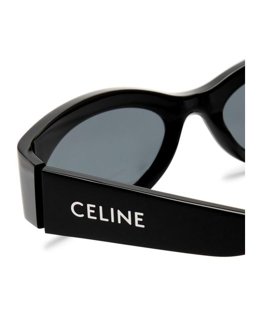 Céline Black Oval-Frame Sunglasses