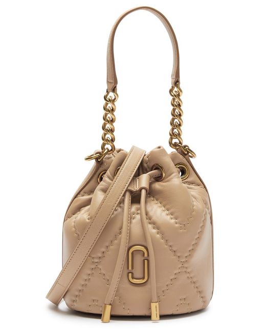 Marc Jacobs Natural The Bucket Quilted Leather Bucket Bag
