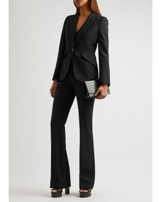 Alexander McQueen Black Slim Bootcut Trousers