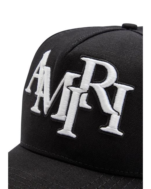 Amiri Black Logo-Embroidered Canvas Cap for men