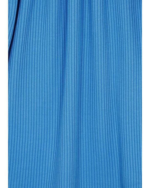 Citizens of Humanity Blue Bina Ribbed Stretch-jersey Top