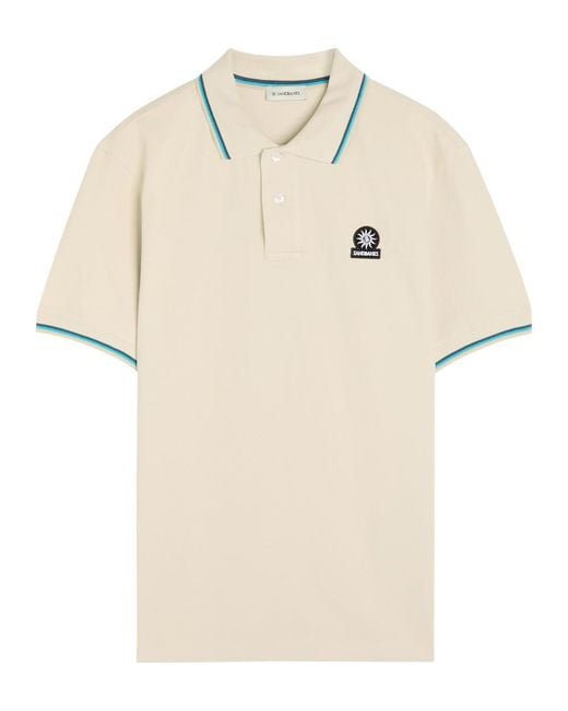Sandbanks Natural Logo Piqué Cotton Polo Shirt for men