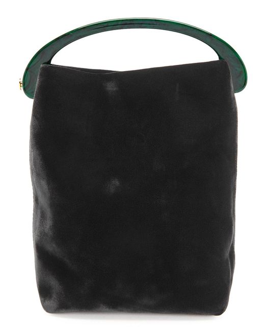 Dries Van Noten Black Velvet Cross-body Bag