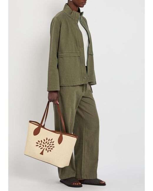 Eileen Fisher Green Cotton And Linen-Blend Jacket