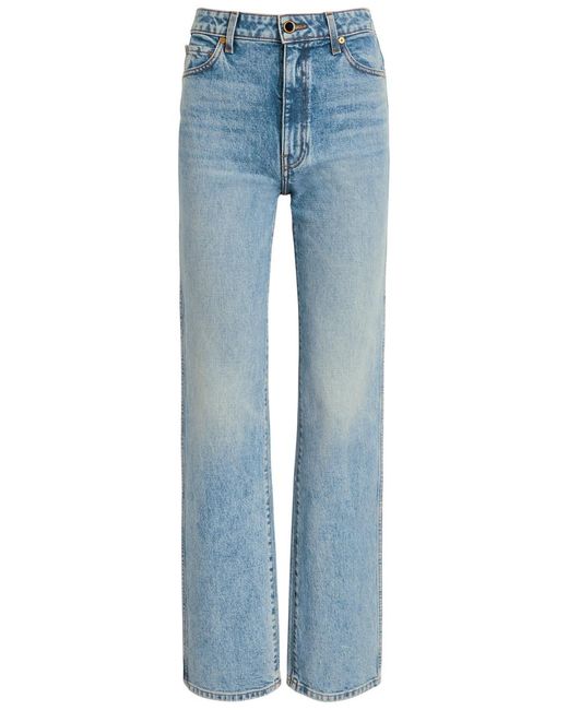 Khaite Blue Danielle Straight-Leg Jeans