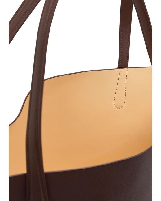 Mansur Gavriel Brown Everyday Grained Leather Tote Bag