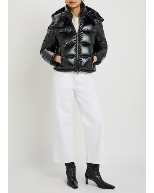Moncler Black Niveole Padded Hooded Nylon Jacket