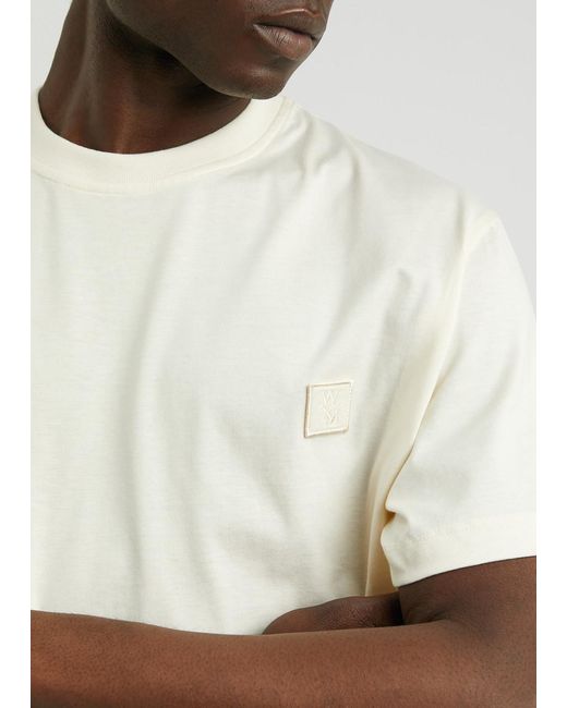 Wooyoungmi White Logo-Embroidered Cotton T-Shirt for men