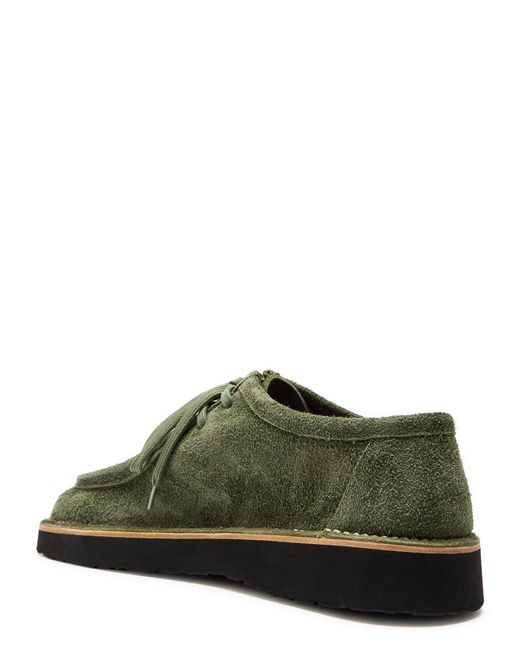 Loewe Green Faro Brushed Suede Shoes for men