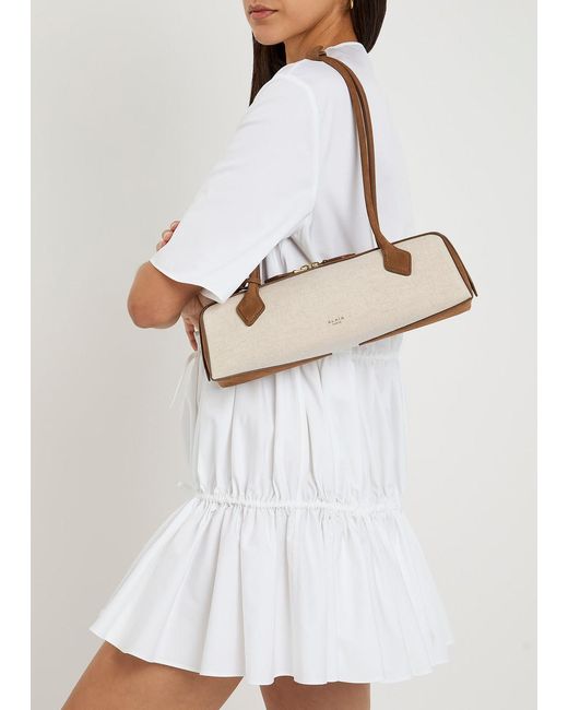 Alaïa White Le Teckel Medium Canvas Bag