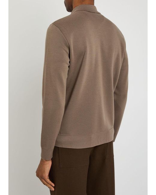 Sunspel Brown Merino Wool Jacket for men