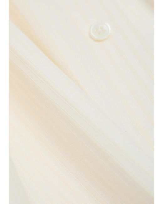 Paul Smith White Striped-Jacquard Cotton And Silk-Blend Shirt for men
