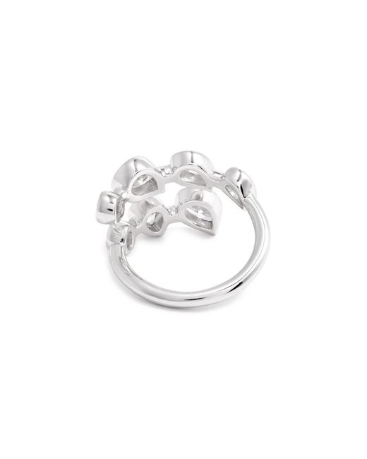 Completedworks White Arc Rhodium-Plated Ring