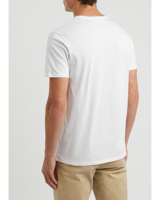 Sandbanks White Logo Cotton T-Shirt for men