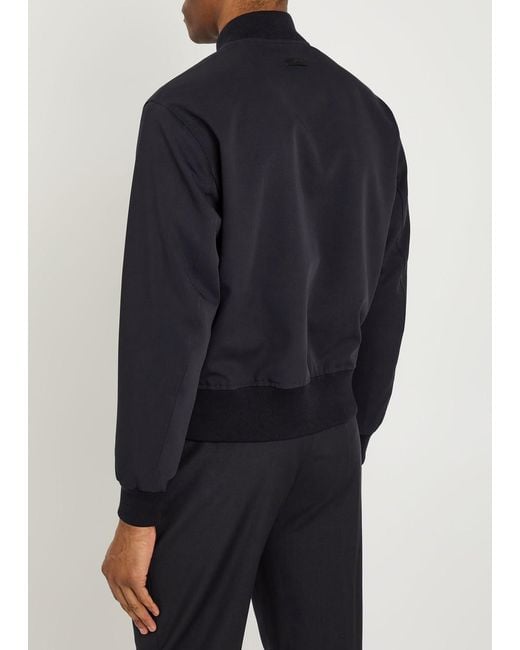 Lardini Blue Wool Bomber Jacket for men