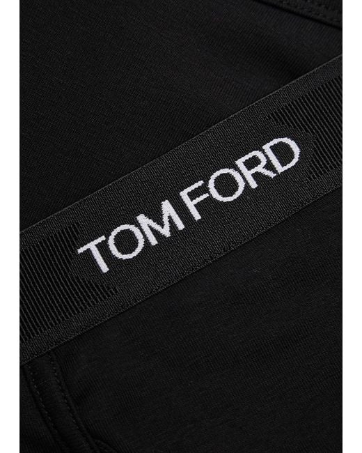 Tom Ford Black Stretch-Cotton Boxer Briefs for men