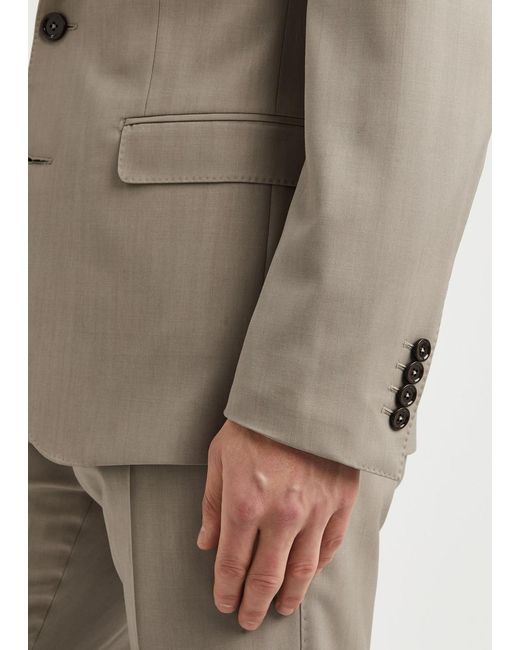 Dolce & Gabbana Gray Martini-Fit Wool Tuxedo Suit for men