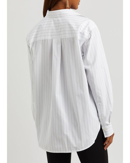 Totême  White Totême Striped Cotton-poplin Shirt