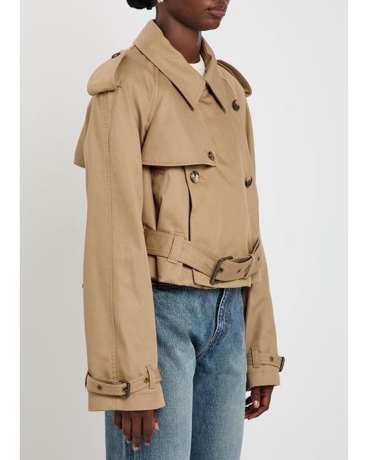 J.W. Anderson Natural Belted Cropped Cotton Trench Coat