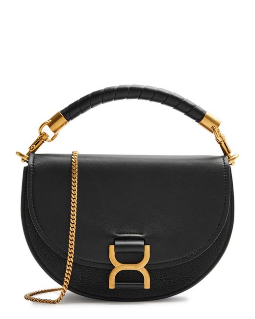 Chloé Black Marcie Leather Cross Body Bag