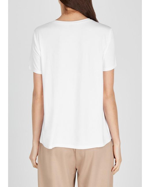 Eileen Fisher White Stretch-Jersey T-Shirt