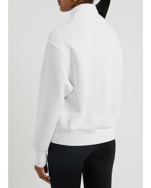Varley White Pelham Stretch-Jersey Sweatshirt