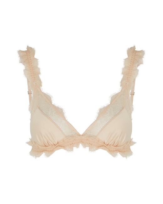 LoveStories White Love Lace Panelled Soft-cup Bra